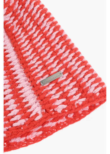 Caciuli DSQUARED2 Two-Tone Virgin Wool And Cahmere Beanie White Barbati (BM 18497893) 2