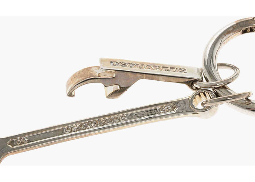 Brelocuri DSQUARED2 Logoed Metal Keyrings Silver Barbati (BM 18497896) 2
