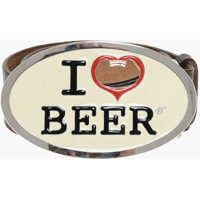 Curele Leather I Love Beer Belt With Corkscrew-Buckle 40Mm Barbati