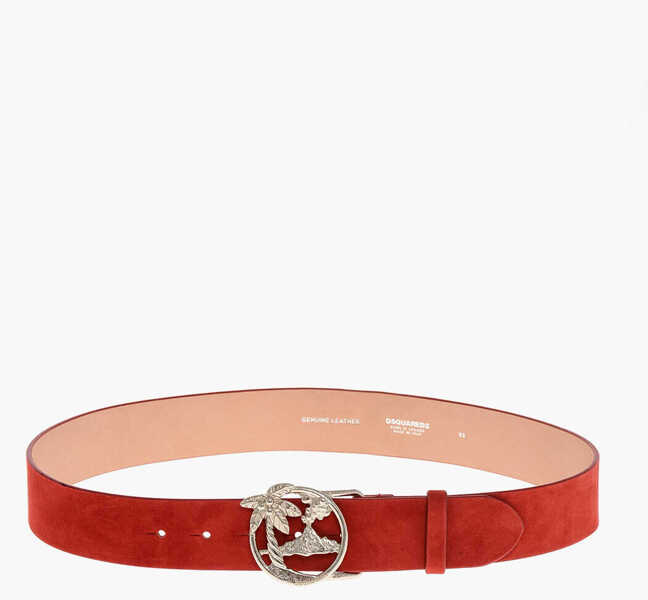 Curele DSQUARED2 Suede Belt 40Mm Red Femei (BM 18497911) 3