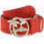 DSQUARED2 Suede Belt 40Mm Red