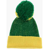 Caciuli pentru Baieti - Caciuli DSQUARED2 Wool Blend Beanie With Pompon Yellow Baieti (BM 18497914) - B-mall.ro
