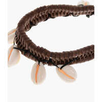 Bratari pentru Barbati - Bratari DSQUARED2 Leather Anklet With Shells Brown Barbati (BM 18497926) - B-mall.ro