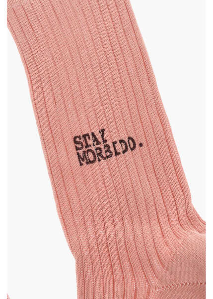 Sosete DSQUARED2 Solid Color Ribbed Long Socks Pink Barbati (BM 18498010) 2