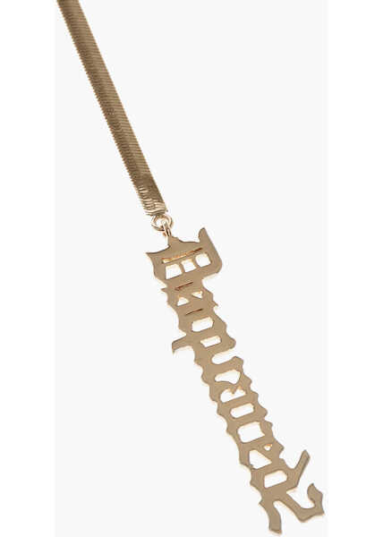 Cercei DSQUARED2 Single Maxi Earring With Gothic Motif Logo Pendant Gold Femei (BM 18498013) 2