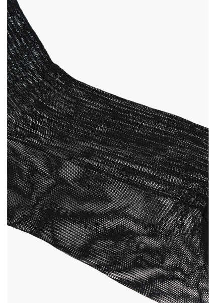 Sosete DSQUARED2 Ribbed Cotton And Nylon Stretch Long Socks Black Barbati (BM 18498016) 2