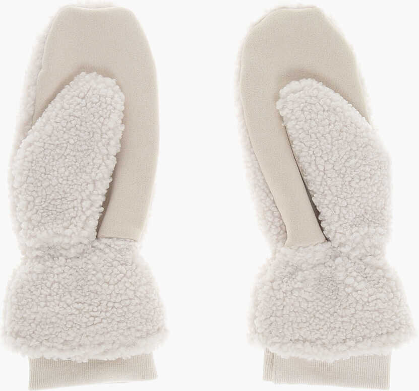 Manusi Parajumpers Eco-Shearling Mittens White Barbati (BM 18498019) 3