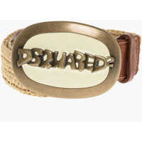 Curele Rafia Belt With Enameled Buckle 40Mm Femei