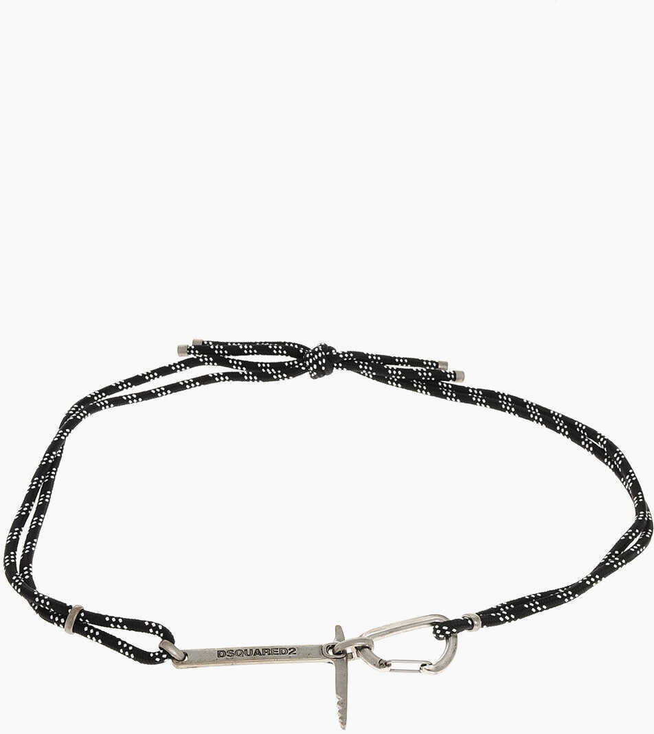 Curele DSQUARED2 Rope Hike Belt With Carbiner Black Barbati (BM 18498070) 2