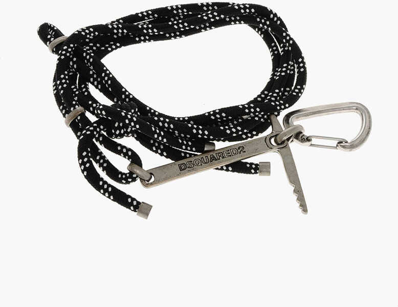 Curele DSQUARED2 Rope Hike Belt With Carbiner Black Barbati (BM 18498070) 1