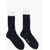 DSQUARED2 Solid Color Long Socks With Contrasting Embroidery Blue