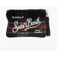 Genti plic Tartan Wool Blend Parisienne Clutch Femei