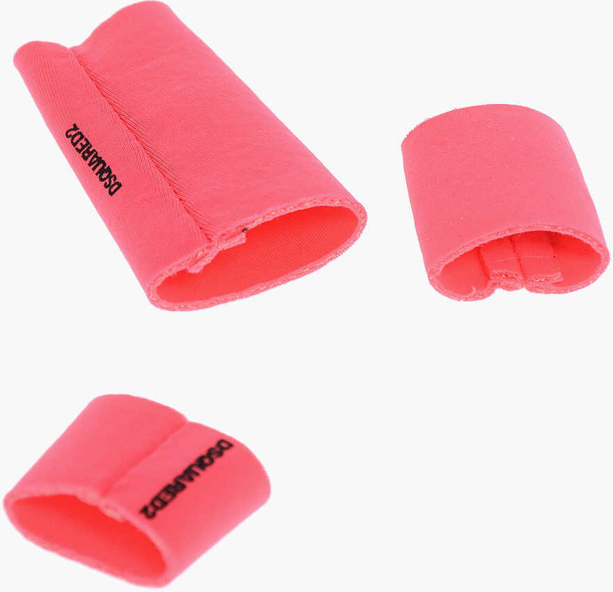 Inele DSQUARED2 Fabric Rings Set With Contrasting Logo Pink Barbati (BM 18498190) 3