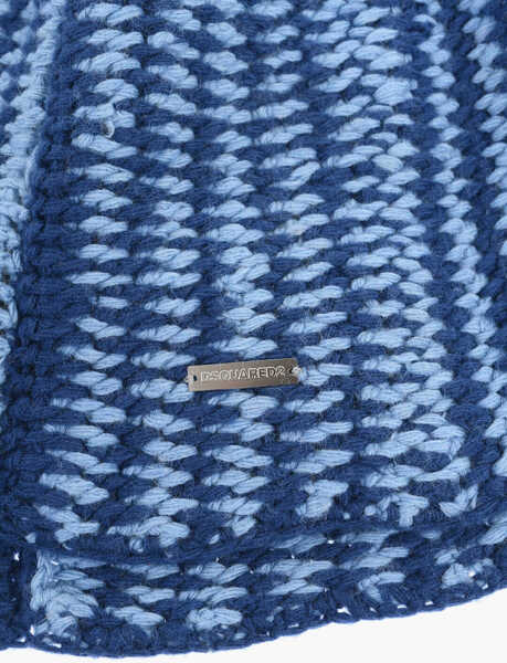 Caciuli DSQUARED2 Two-Tone Virgin Wool And Cahmere Beanie Light Blue Barbati (BM 18498211) 2