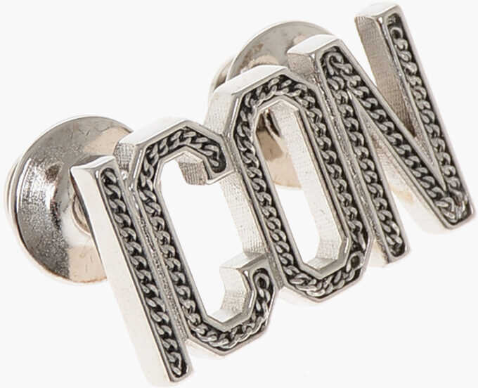 Cercei DSQUARED2 Brass Icon Single Earring Silver Femei (BM 18498217) 3