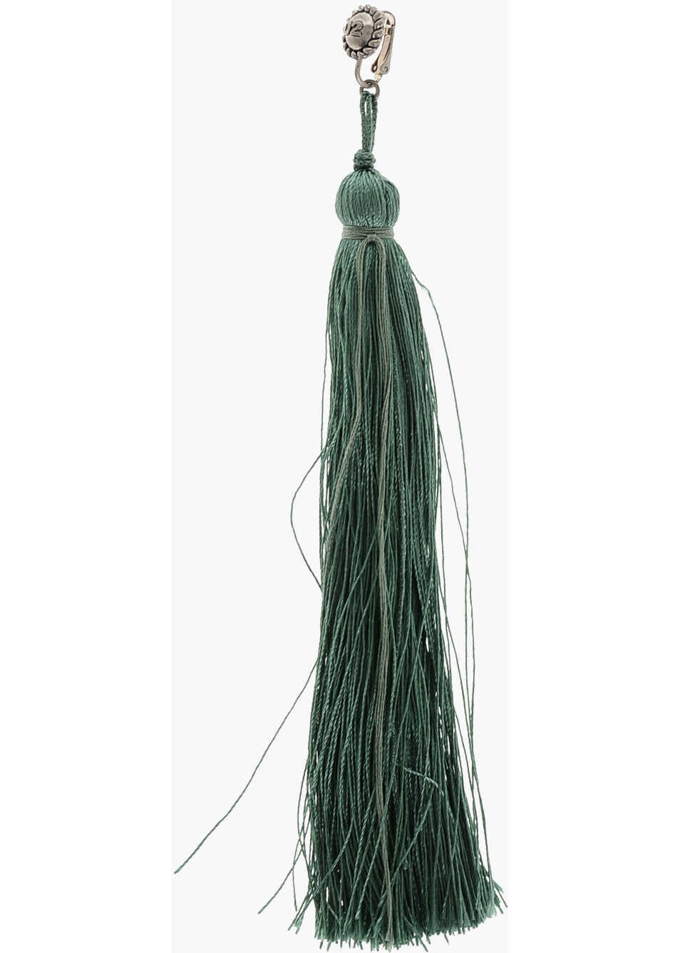 Cercei DSQUARED2 Clip-On Single Earring With Maxi Tassel Green Femei (BM 18498220) 1