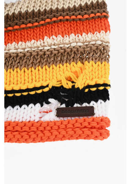 Caciuli DSQUARED2 Multicolor Linen And Cotton Beanie Multicolor Barbati (BM 18498235) 2