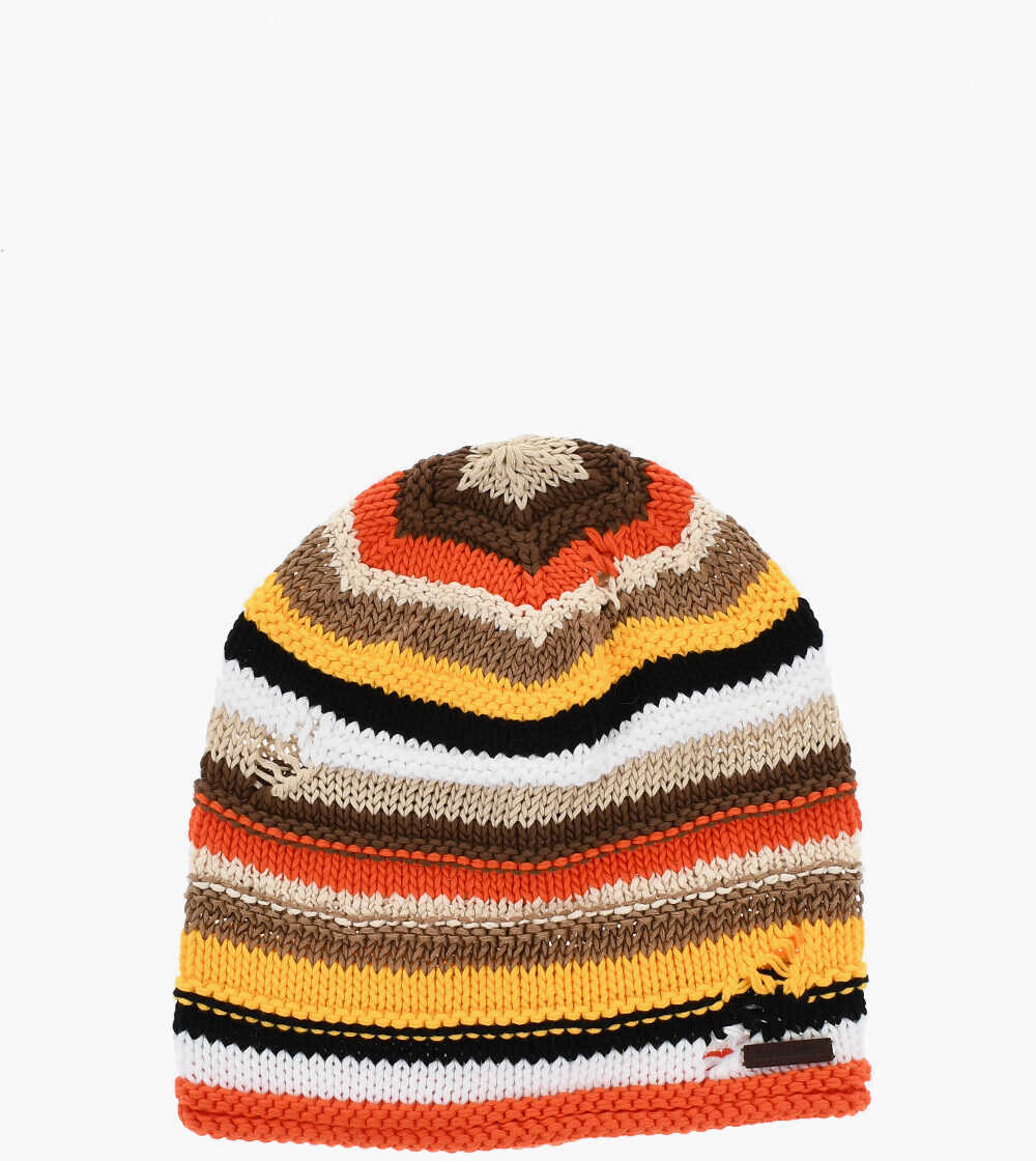 Caciuli DSQUARED2 Multicolor Linen And Cotton Beanie Multicolor Barbati (BM 18498235) 1