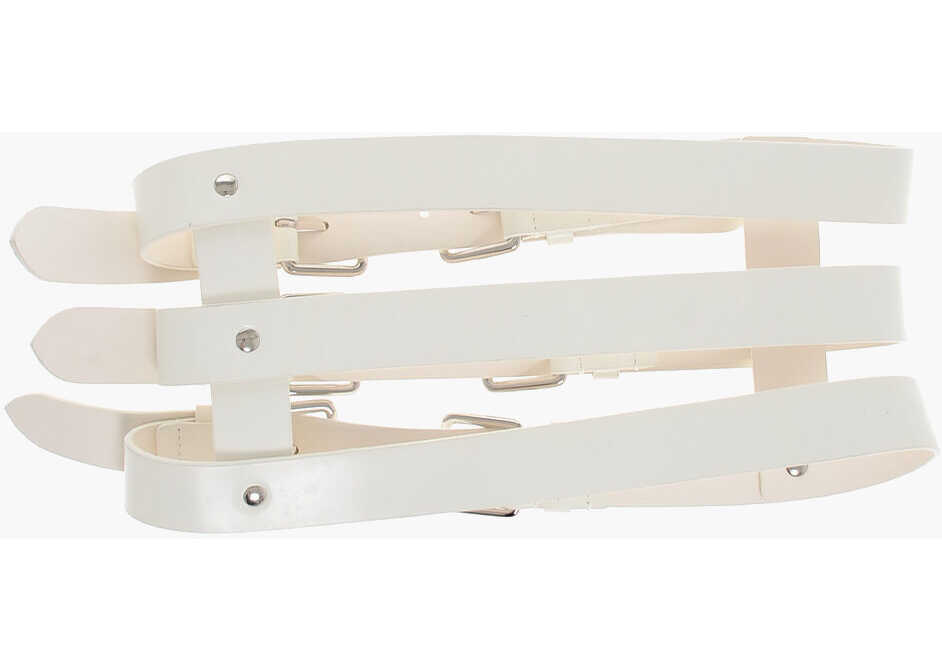 Curele DSQUARED2 Leather Triple Bustier Belt 150Cm White Femei (BM 18498244) 3