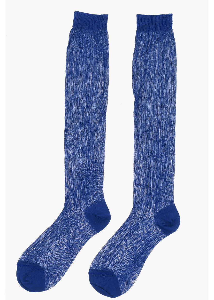 Sosete DSQUARED2 Ribbed Long Socks Blue Femei (BM 18498247) 3