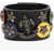 DSQUARED2 Oversized Leather Boy Scout Bracelet Embellished With Brooch Black