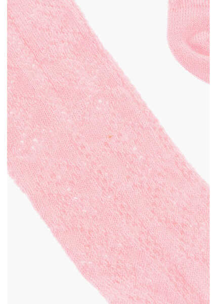 Sosete DSQUARED2 Solid Color Perforated Long Socks Pink Barbati (BM 18498586) 2