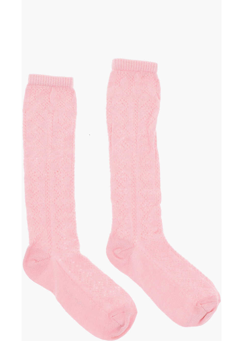 Sosete DSQUARED2 Solid Color Perforated Long Socks Pink Barbati (BM 18498586) 1