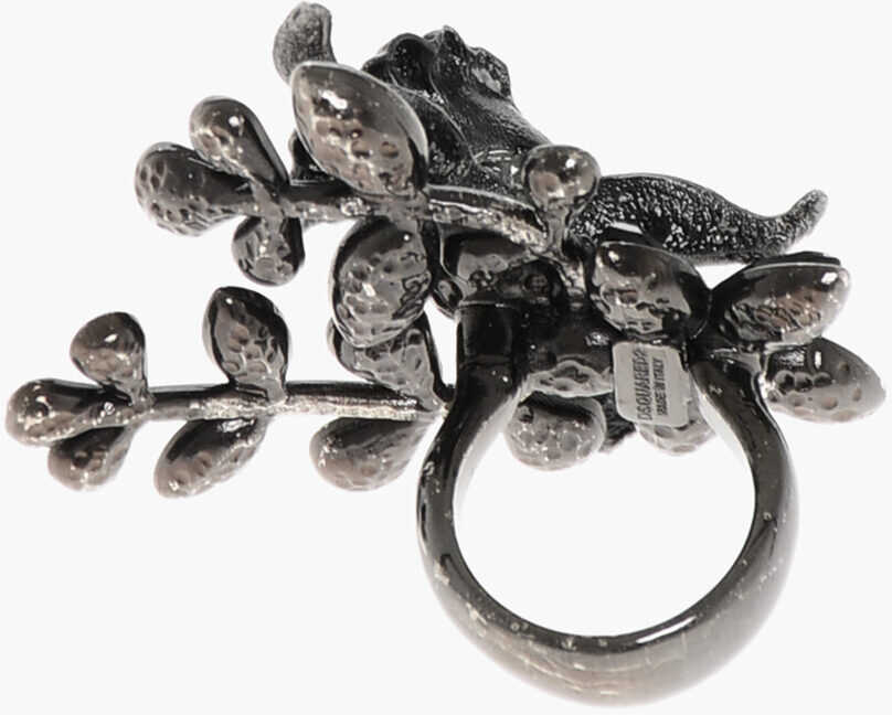 Inele DSQUARED2 Embellished Flower And Jewelry Ring Black Femei (BM 18498595) 2