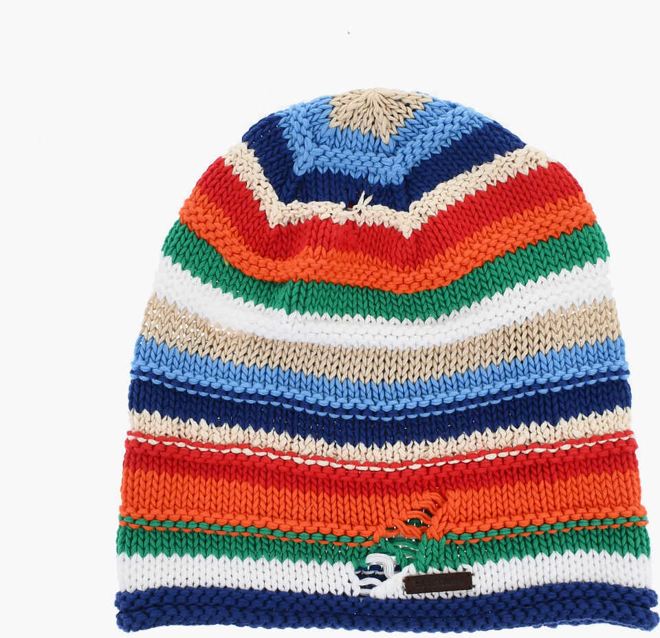 Caciuli DSQUARED2 Multicolor Linen And Cotton Beanie Multicolor Barbati (BM 18498616) 1