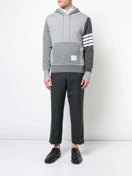 Bluze de trening Thom Browne Thom Browne Hoodie Pullover With Tona Fun Mix TONAL GREY Barbati (BM 18499248) 2