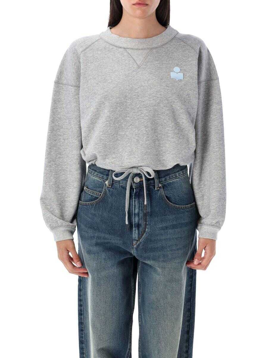 Bluze de trening Isabel Marant Isabel Marant toile Margo Cropped Hoodie GREY ICE BLUE Femei (BM 18499260) 1