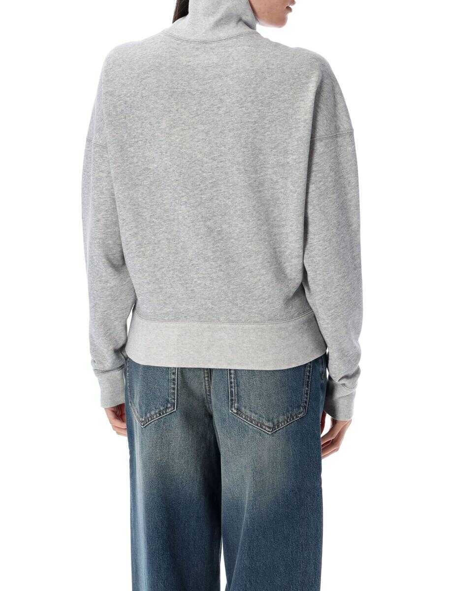 Pulovere Isabel Marant Isabel Marant toile Ross Half Zip Sweatshirt GREY ICE BLUE Femei (BM 18499269) 1