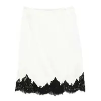 Fuste Stella McCartney Stella McCartney Jupe Midi En Satin Avec Dentelle