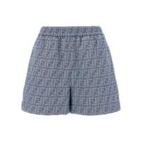 Pantaloni casual Fendi Ff Chambray Denim Shorts Femei