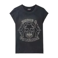 Topuri Zadig&Voltaire Cloe Hc Skull Strass Clothing Femei