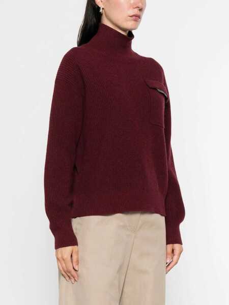 Pulovere Brunello Cucinelli Brunello Cucinelli Cashmere Turtle-Neck Jumper Red Femei (BM 18502524) 3
