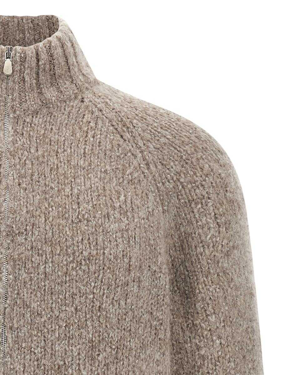 Pulovere Brunello Cucinelli Brunello Cucinelli Alpaca Wool Cardigan GRAY Barbati (BM 18502662) 3