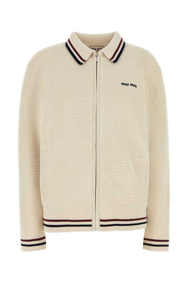Pulovere Miu Miu Miu Miu Knitwear WHITE Femei (BM 18502917) 1