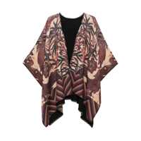Geci Pierre-Louis Mascia Wool Printed Poncho Femei
