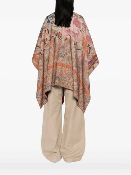 Geci PIERRE-LOUIS MASCIA Pierre-Louis Mascia Wool Printed Poncho RED Femei (BM 18503058) 4