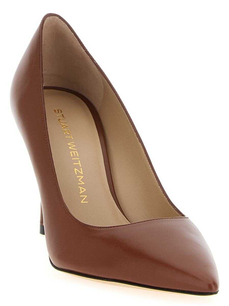 Pantofi cu toc Stuart Weitzman Stuart Weitzman Stuart Power Pumps BROWN Femei (BM 18503469) 2
