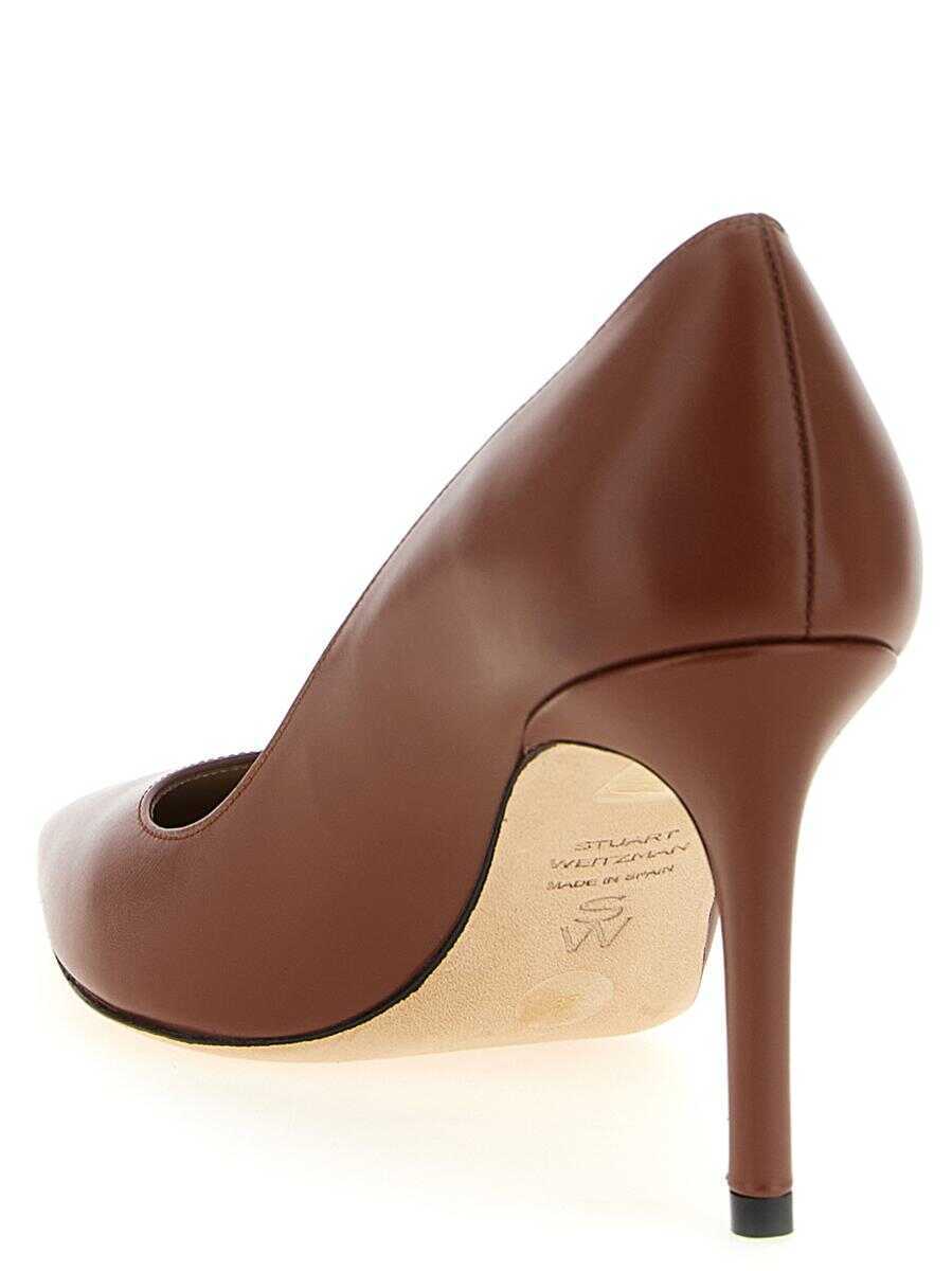 Pantofi cu toc Stuart Weitzman Stuart Weitzman Stuart Power Pumps BROWN Femei (BM 18503469) 3