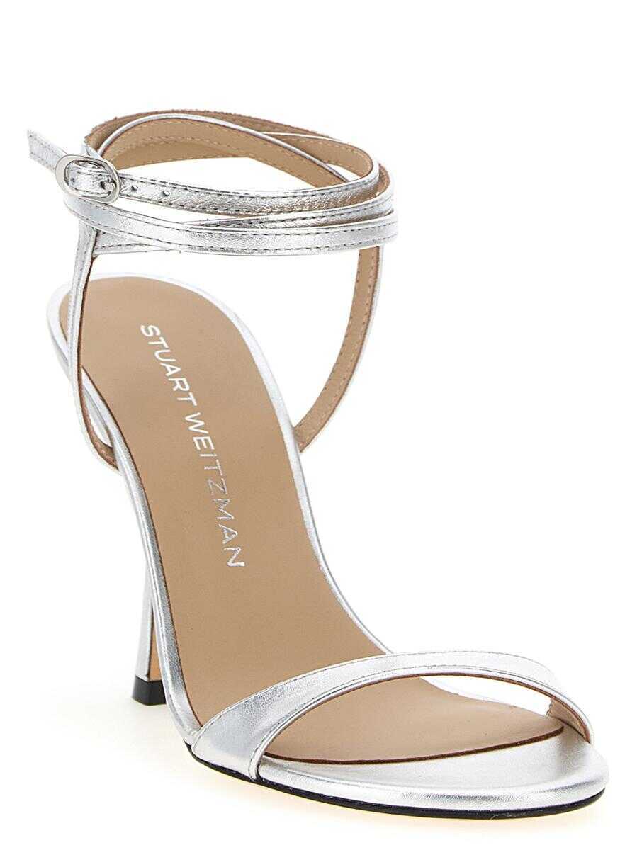 Sandale Stuart Weitzman Stuart Weitzman Nudist Wrap Sandals SILVER Femei (BM 18503511) 2