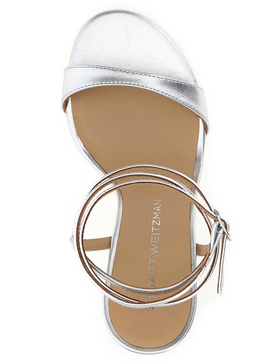 Sandale Stuart Weitzman Stuart Weitzman Nudist Wrap Sandals SILVER Femei (BM 18503511) 4