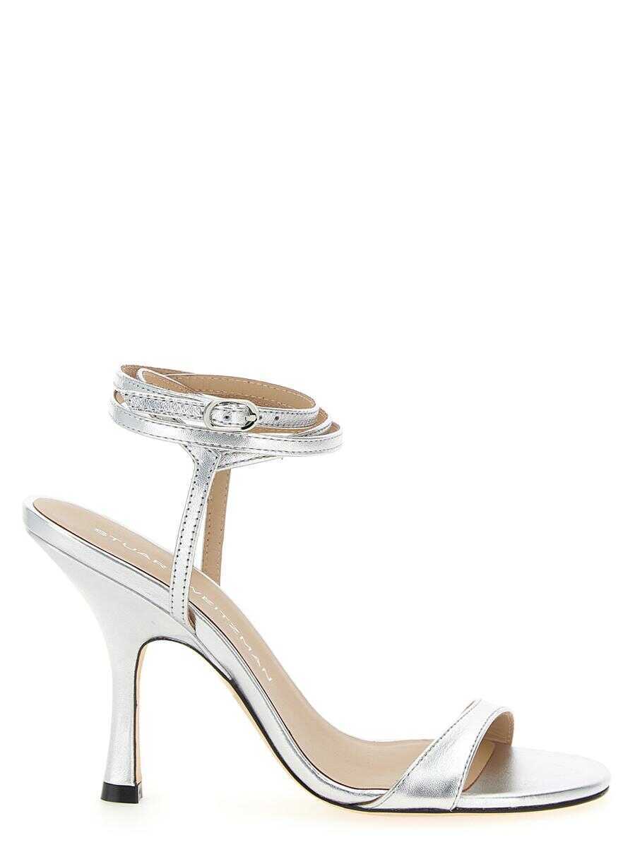 Sandale Stuart Weitzman Stuart Weitzman Nudist Wrap Sandals SILVER Femei (BM 18503511) 1