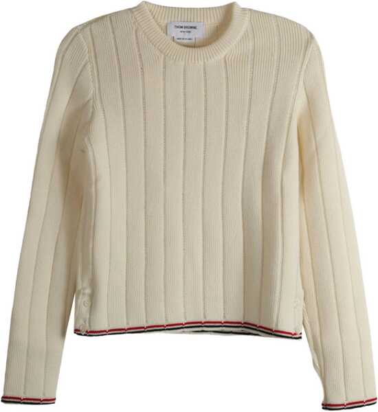 Pulovere Thom Browne Ribbed Sweater WHITE Femei (BM 18504103) 1
