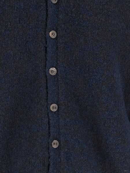 Cardigane Maison Margiela Wool Cardigan NAVY/DARK BROWN Femei (BM 18504136) 3