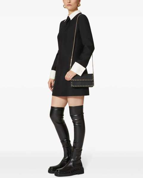 Genti plic Valentino Garavani Rockstud Pochette with chain NERO Femei (BM 18504205) 2