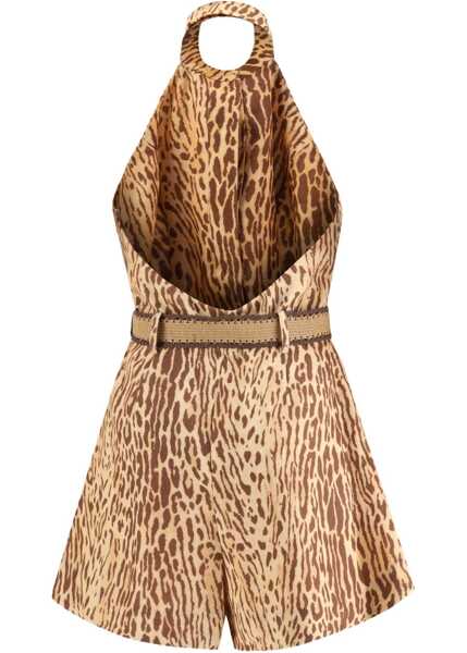 Rochii ZIMMERMANN Leopard short Dress TAN LEOPARD Femei (BM 18504247) 2