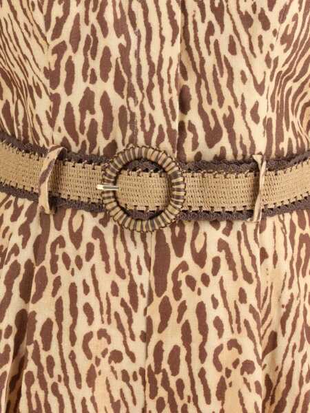 Rochii ZIMMERMANN Leopard short Dress TAN LEOPARD Femei (BM 18504247) 3
